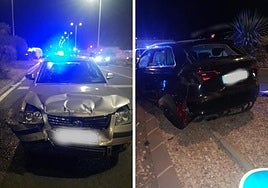 Estado de los vehículos tras el accidente.