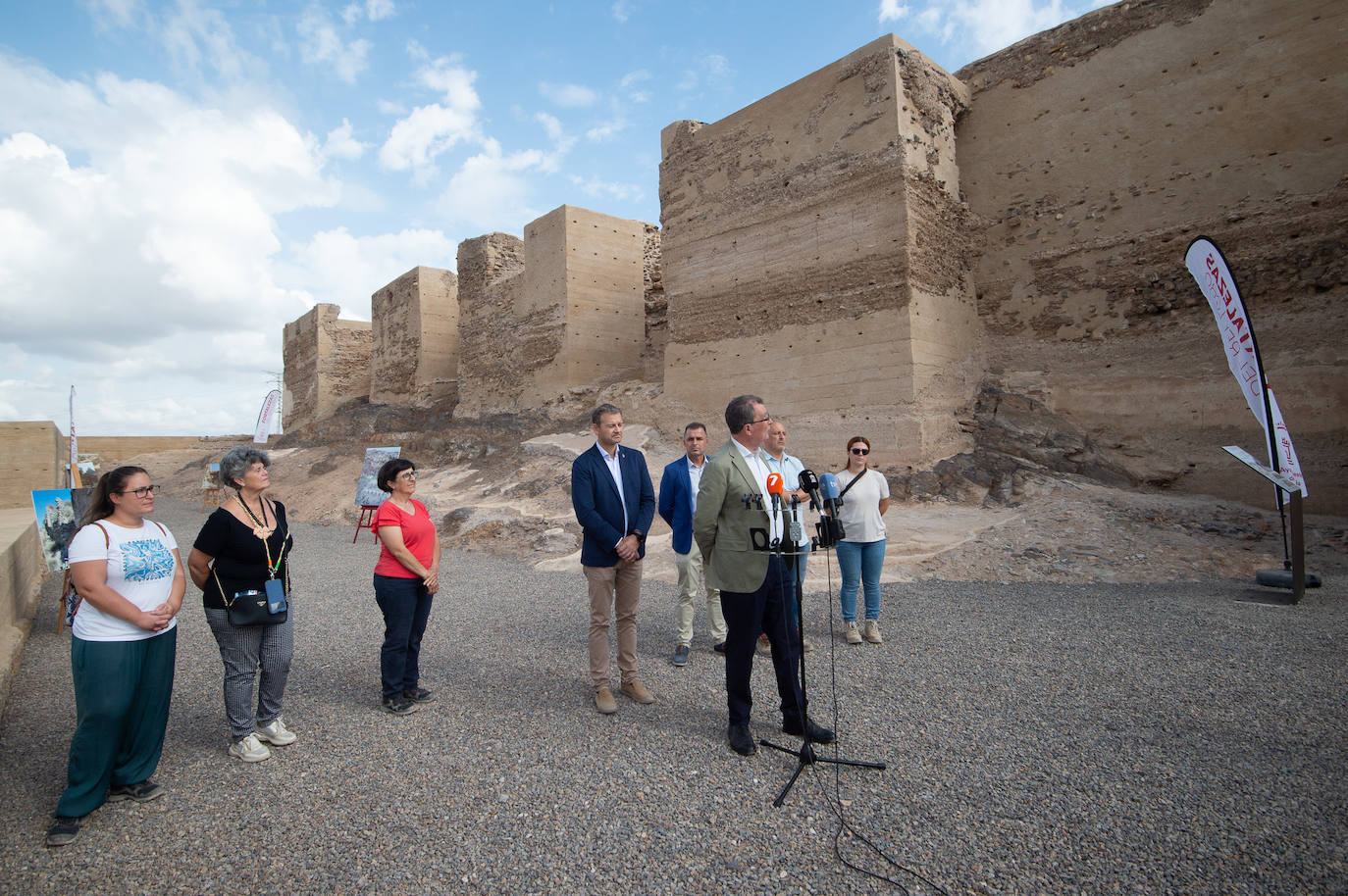 La restauración del recinto inferior del Castillejo de Monteagudo en Murcia, en imágenes