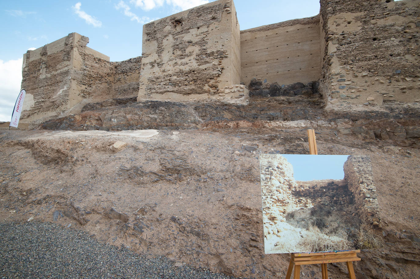 La restauración del recinto inferior del Castillejo de Monteagudo en Murcia, en imágenes