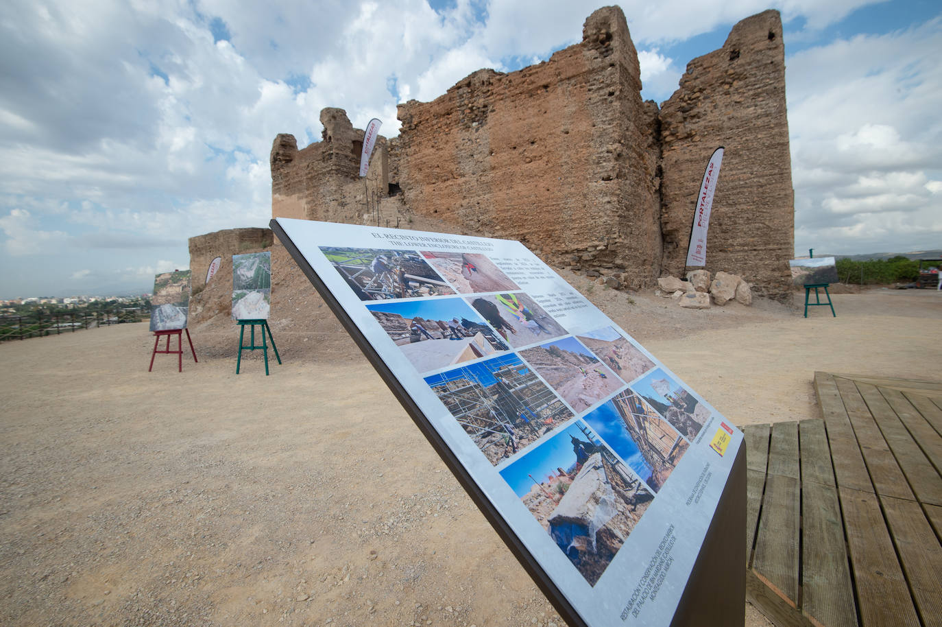 La restauración del recinto inferior del Castillejo de Monteagudo en Murcia, en imágenes