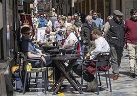 Una de las terrazas en Cartagena.