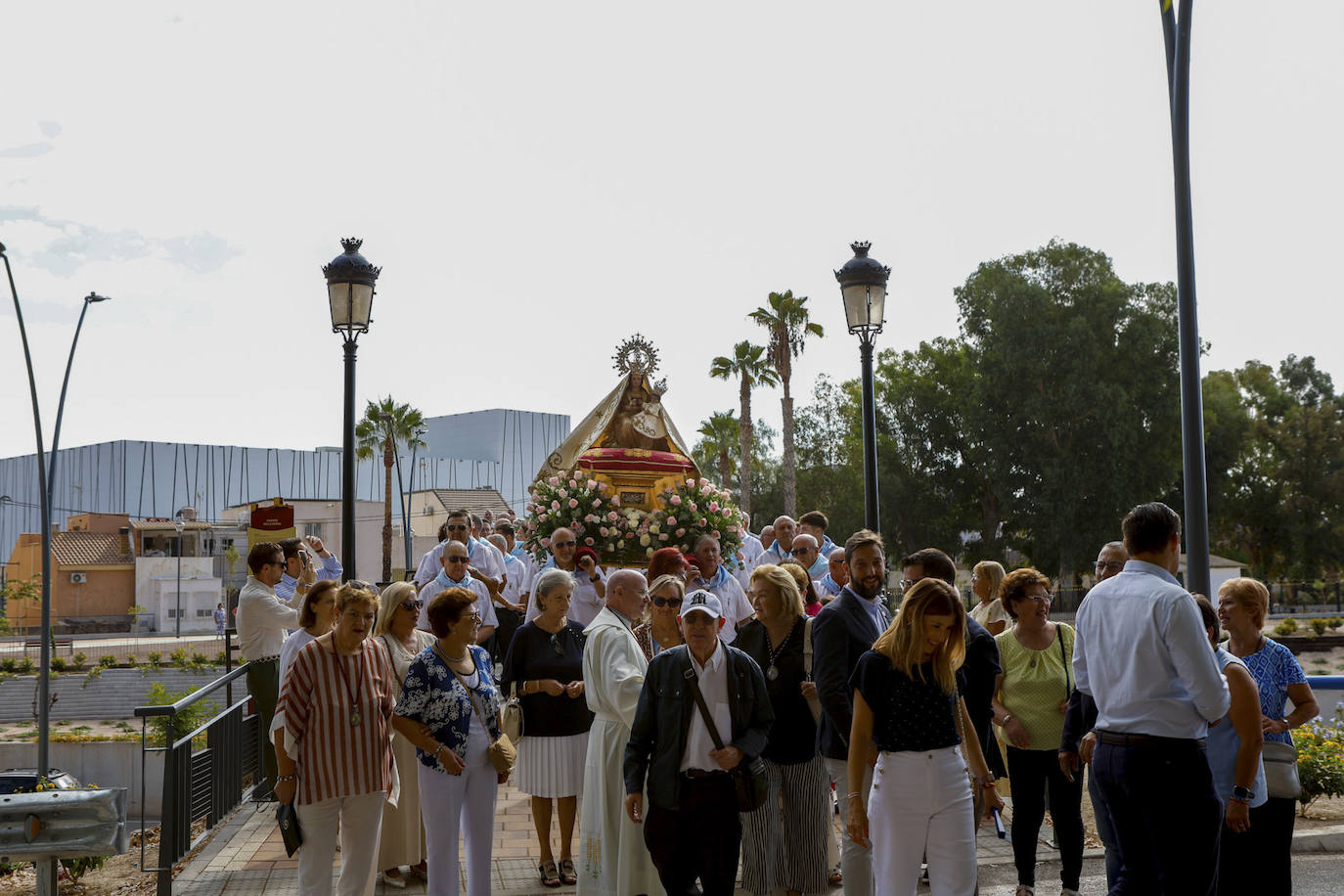 Las imágenes del traslado de la Virgen de las Huertas a San José