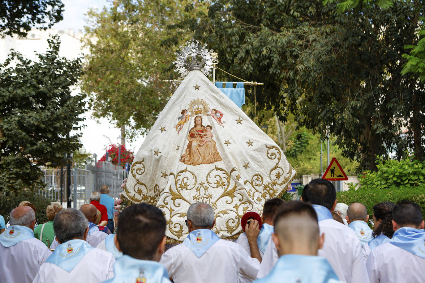 Las imágenes del traslado de la Virgen de las Huertas a San José