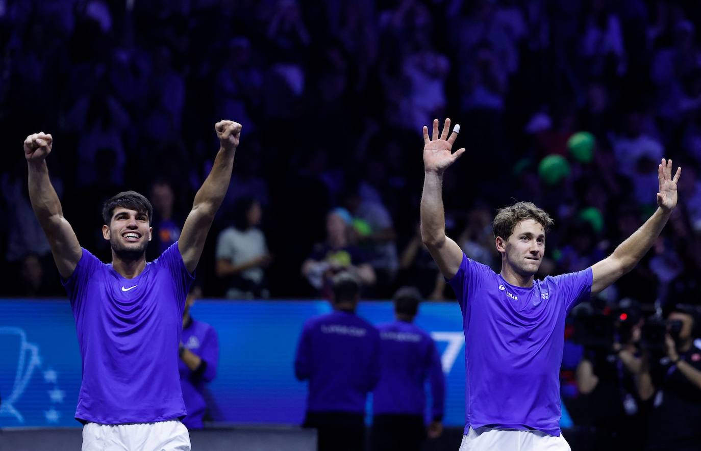 Las imágenes de la victoria de Carlos Alcaraz en la Laver Cup