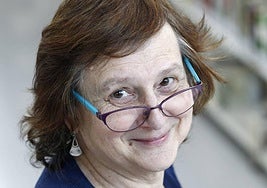Clara Obligado, profesora de escritura, en una visita a Murcia.