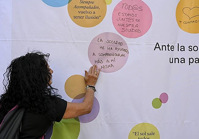 Mural del programa 'Siempre Acompañados'.