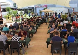 Los participantes en el torneo de ajedrez rápido en los Juegos Deportivos del Guadalentín, en Lorca.