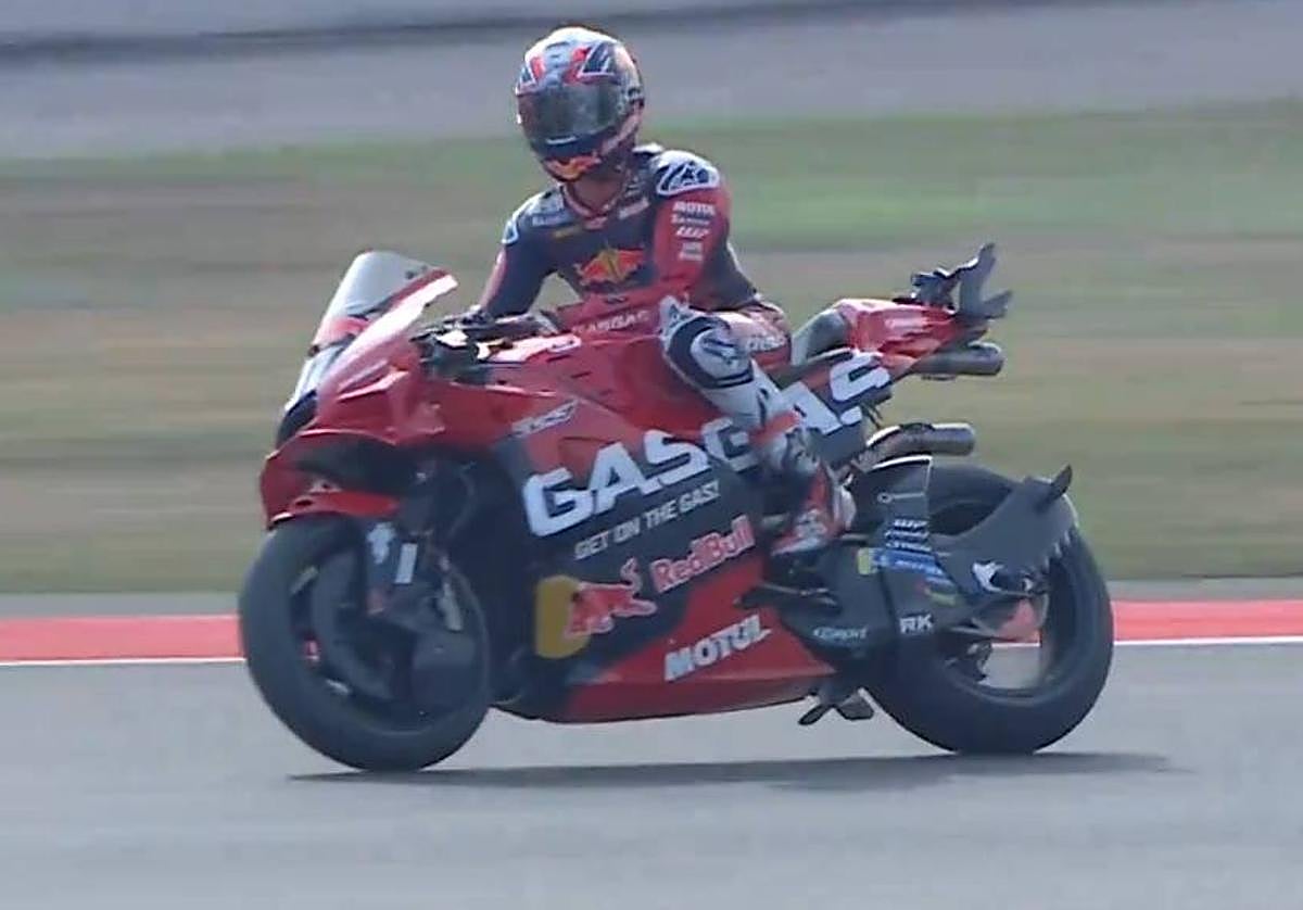 Pedro Acosta, durante la carrera en Indonesia.