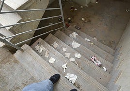 Desperfectos en el entorno del Enrique Roca de Murcia, en imágenes