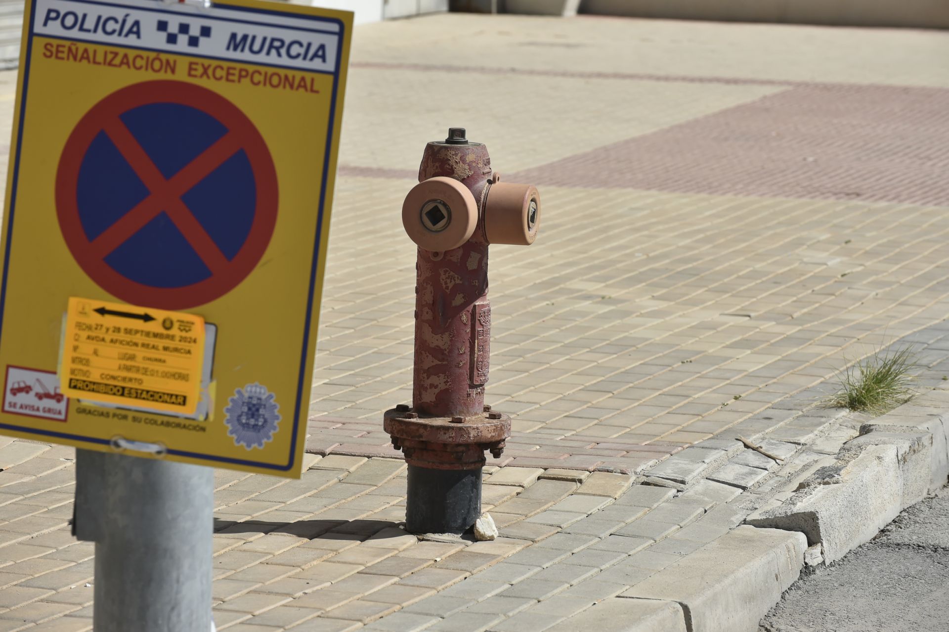 Desperfectos en el entorno del Enrique Roca de Murcia, en imágenes