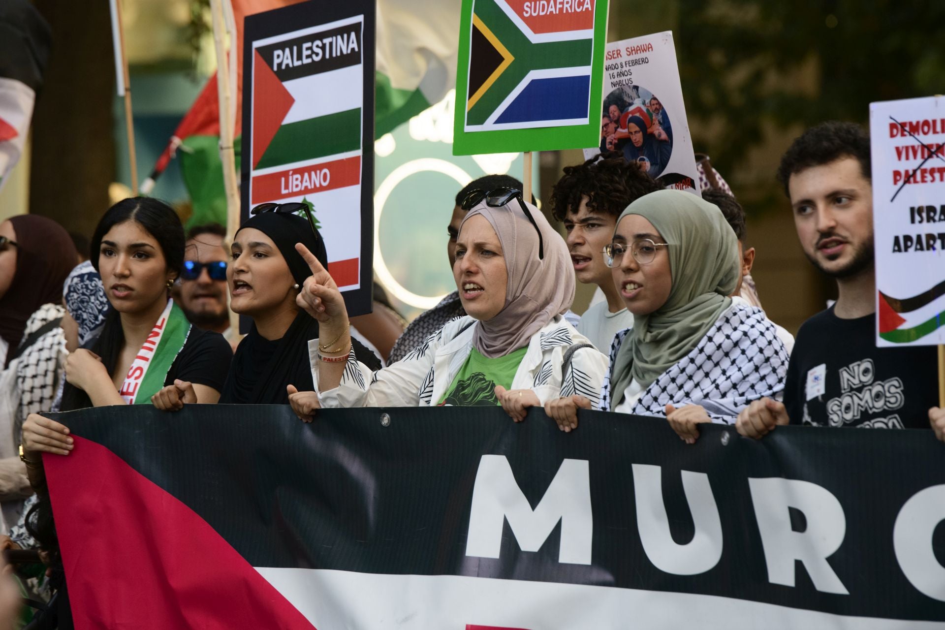 La marcha de apoyo al pueblo palestino en Murcia, en imágenes