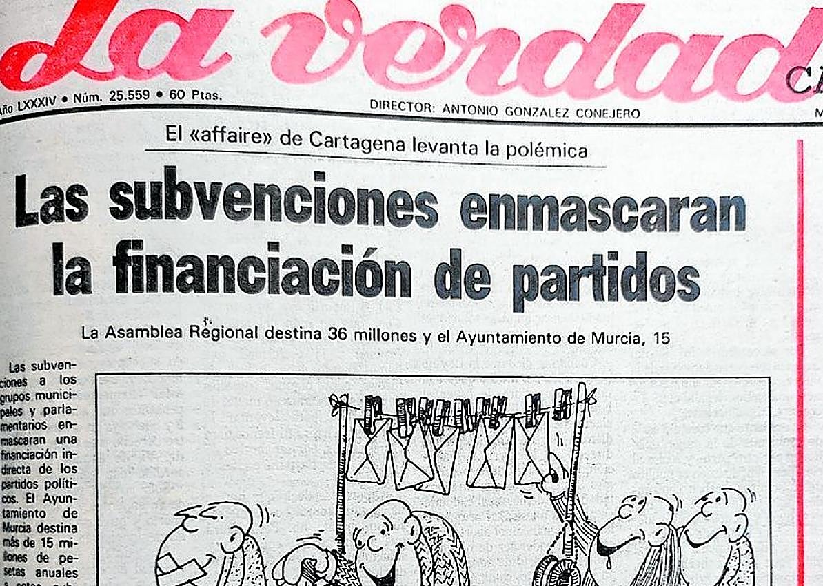 Imagen secundaria 1 - Portada del diario LA VERDAD con la noticia y Juan Martínez Simón.