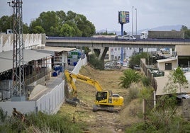 Estado de las obras en la mañana de este lunes.