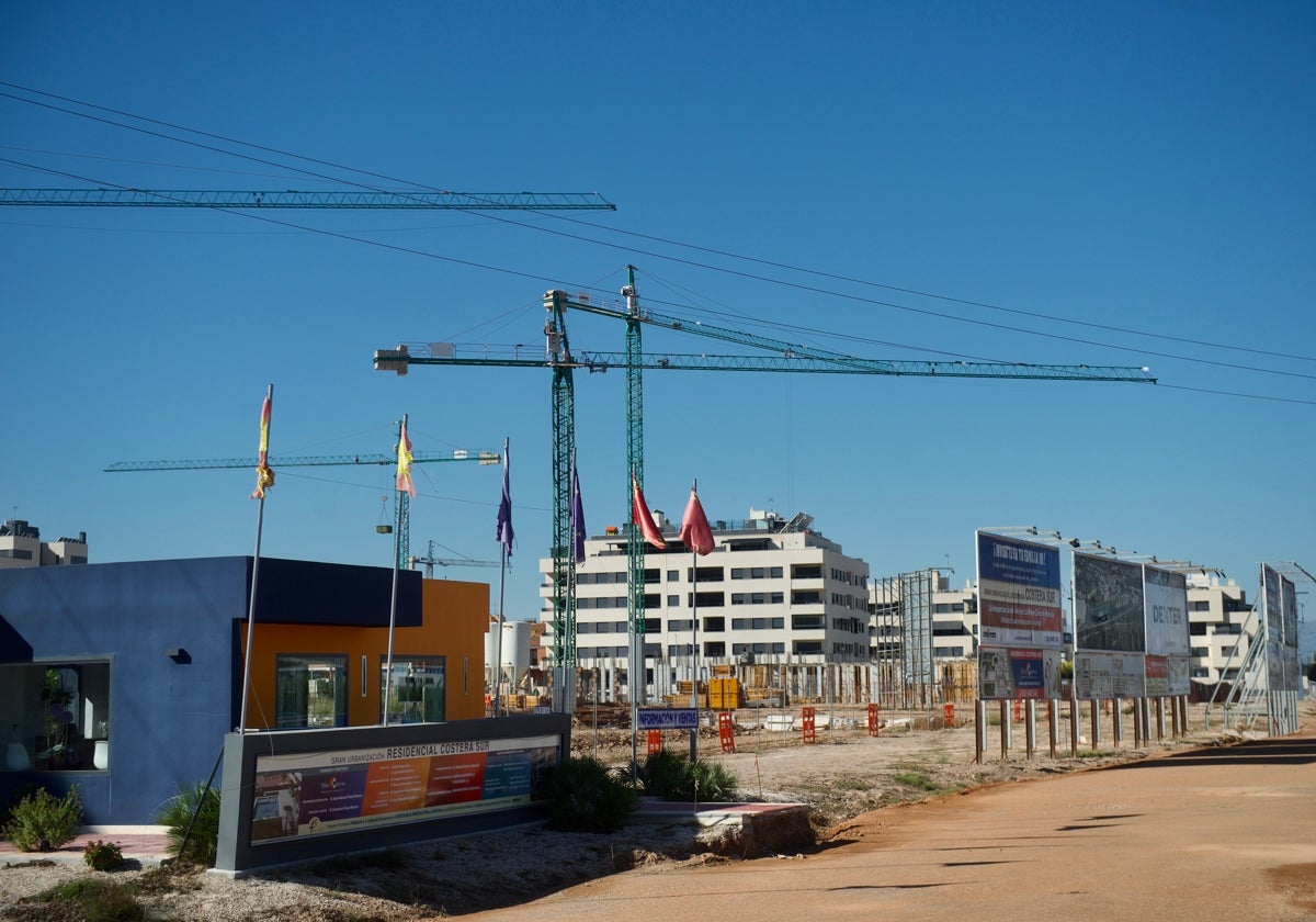 Zona urbanística en construcción en Santo Ángel, Murcia