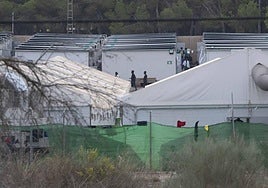 Campamento del Hospital Naval de Cartagena, en una foto de archivo.
