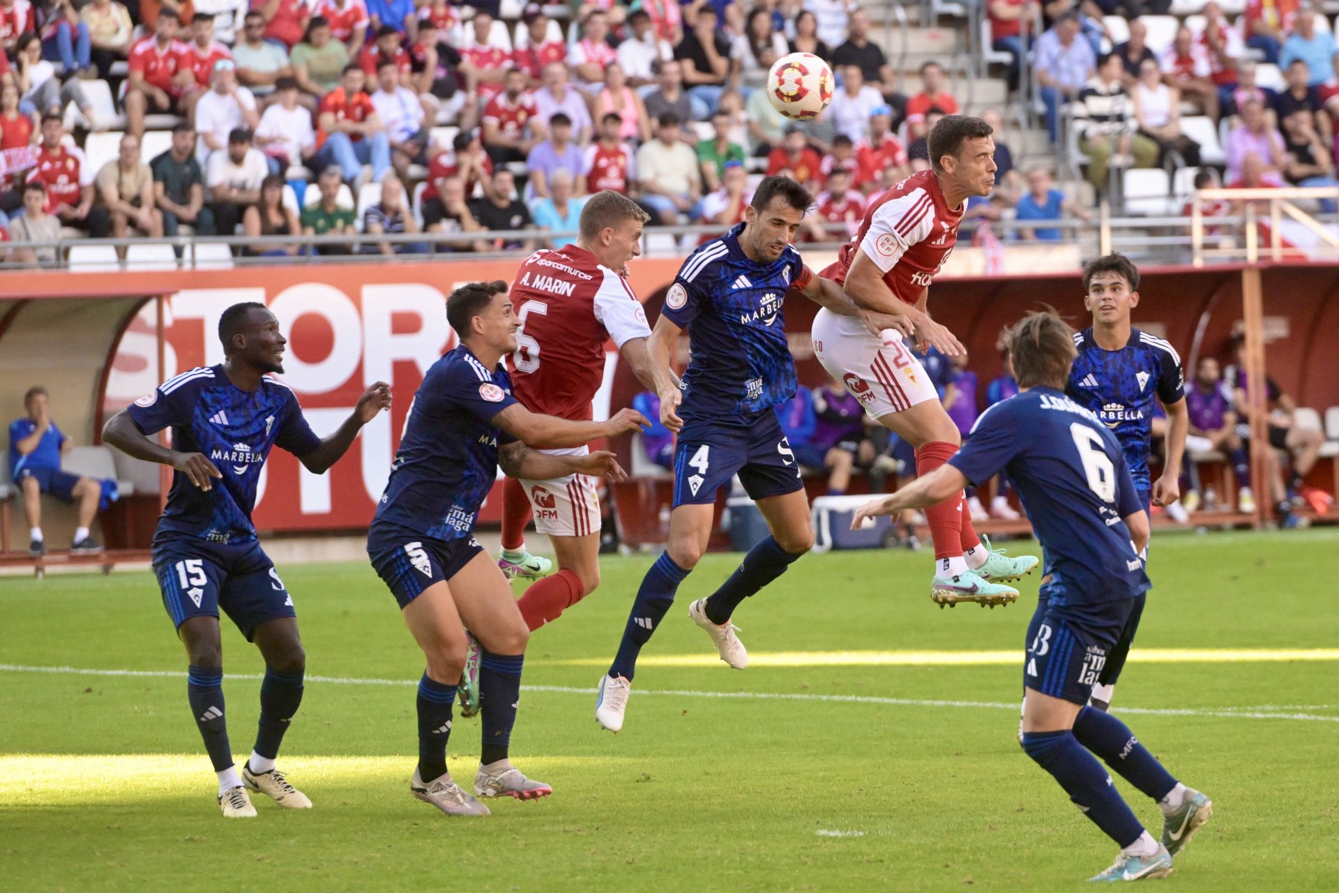 El empate del Real Murcia frente al Marbella FC, en imágenes