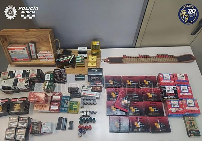 La munición intervenida.