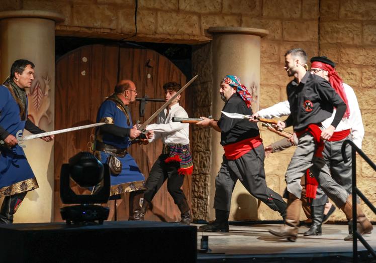 Representación teatral, durante el acto celebrado este fin de semana en la Plaza de Toros.