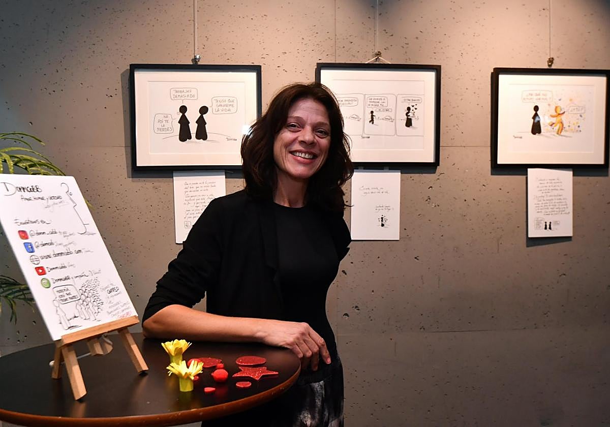 Ana Belén López en la sala Ámbito Cultural de El Corte Inglés en Murcia.