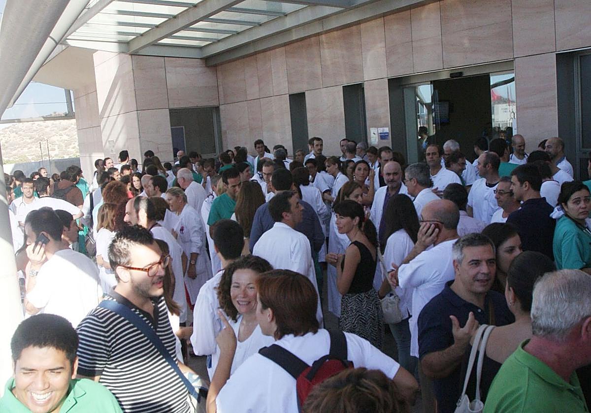Protesta de los médicos del pasado mes de mayo.