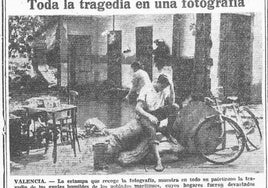 Devastadora. Una de las muchas fotografías que el diario LA VERDAD publicó sobre la fatídica riada del Turia del 14 de octubre de 1957.