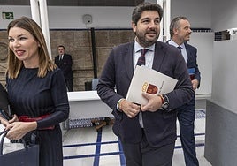 El presidente de la Región de Murcia, Fernando López Miras, en el Pleno de la Asambla de este martes.