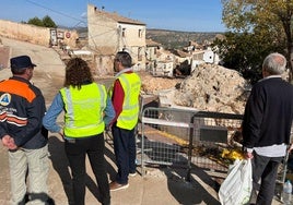 Operativo de búsqueda en Letur, este martes.