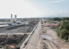 Obras del AVE en el tramo Lorca-Pulpí.