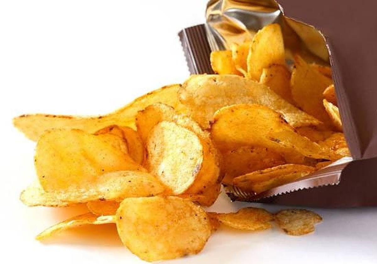 Imagen de archivo de una bolsa de patatas.