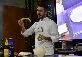 Juan Carlos García, este viernes, en su ponencia de Región de Murcia Gastronómica.