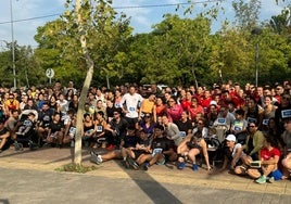 Los participantes en la carrera.