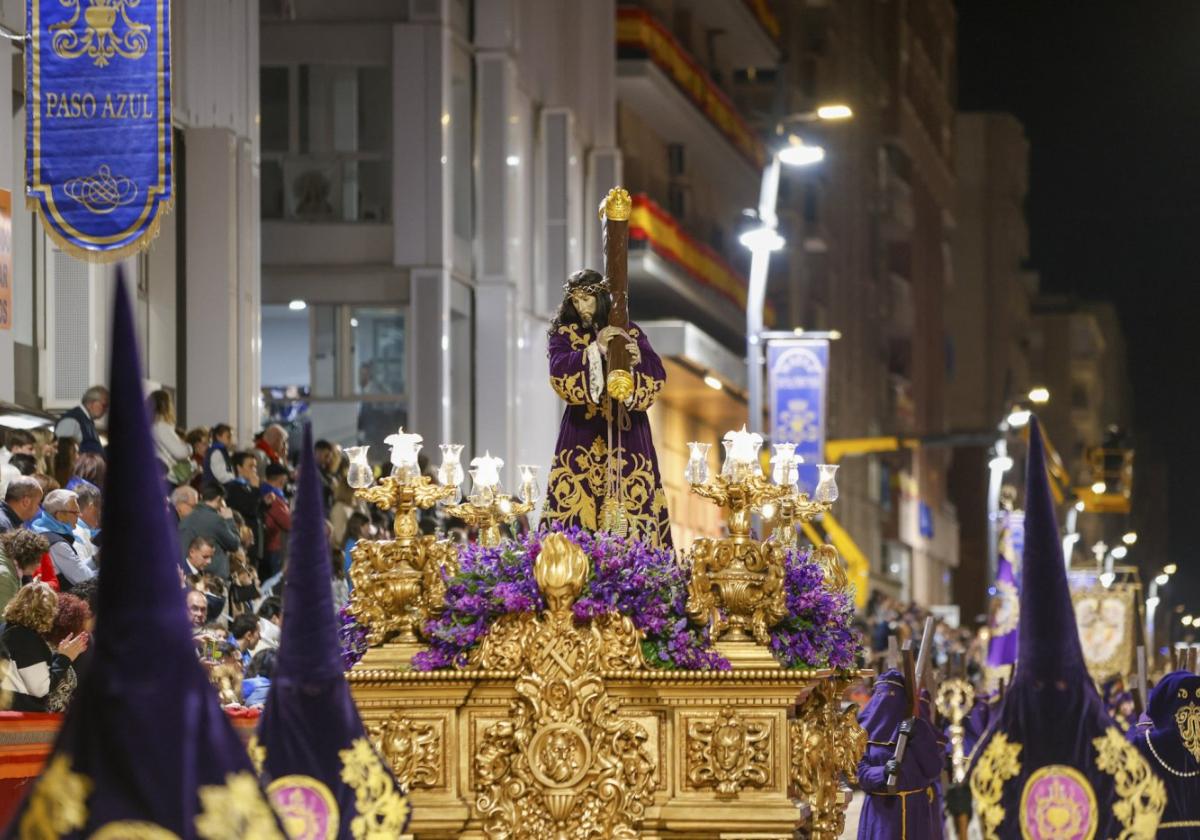 Imagen del Cristo del Perdón en la procesión de Jueves Santo.