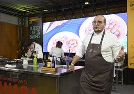 Javier Jurado, este lunes, en su ponencia en Región de Murcia Gastronómica.