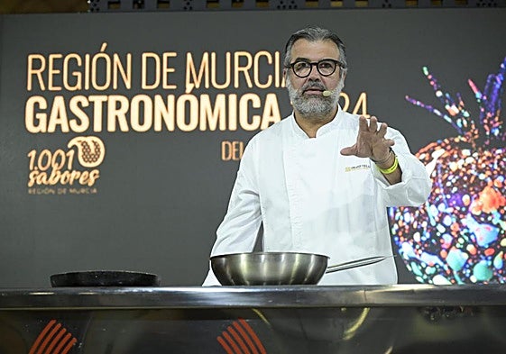 Bruno Oteiza, este lunes, en su ponencia en Región de Murcia Gastronómica.