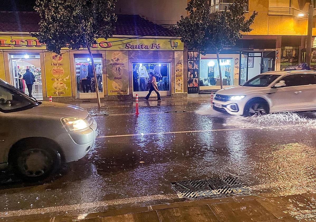 La lluvia, en la noche de este martes, en Lorca.