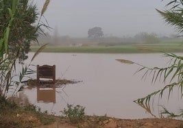 La lluvia torrencial de la DANA a su paso por la localidad valenciana de Picassent desdibujó el recorrido de Foressos Golf.