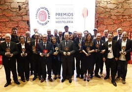 Todos los distinguidos con los Premios Nacionales de Hostelería.