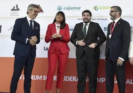 Luis Alberto Marín, María González Veracruz, Fernando López Miras y Miguel López Abad, este miércoles, en el CEO Congress.