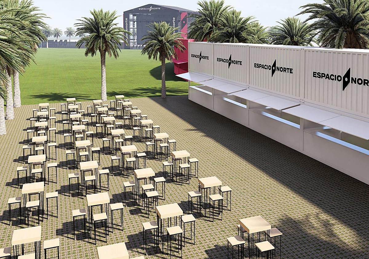 Imagen principal - Crearán un gran recinto de conciertos privado en Nueva Condomina, en Murcia, ante las restricciones en La Fica