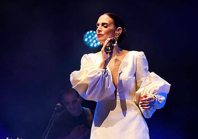 Nuria Fergó, durante el espectáculo.