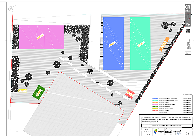 El recinto constaría de seis bloques de prefabricadas.