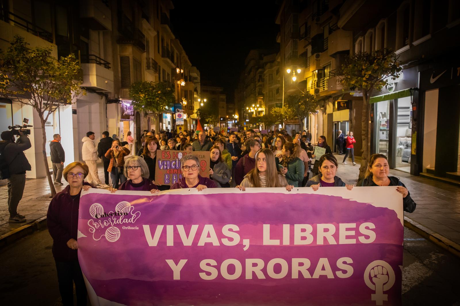 Las imágenes de la marcha del 25-N contra la violencia de género en Orihuela