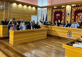 Votación del Pleno en el que se aprobaron los Presupuestos Municipales.