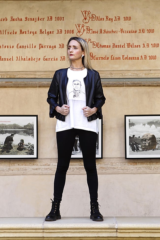 En el Claustro de La Merced en 2019 con motivo de la exposición pictórica 'La voz a ti debida'.