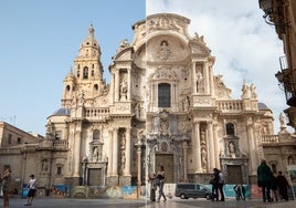 El antes y el después de la Catedral de Murcia, en imágenes