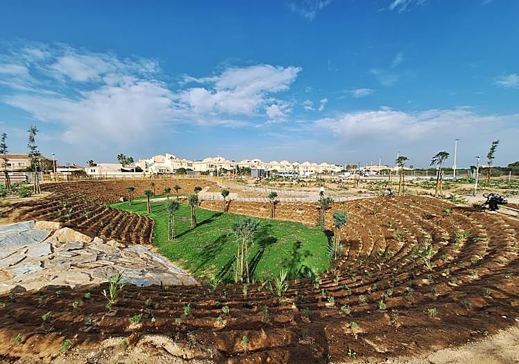 Vista general del nuevo parque inundable.