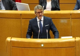 Luis Alberto Marín, ayer durante su intervención en el Senado.