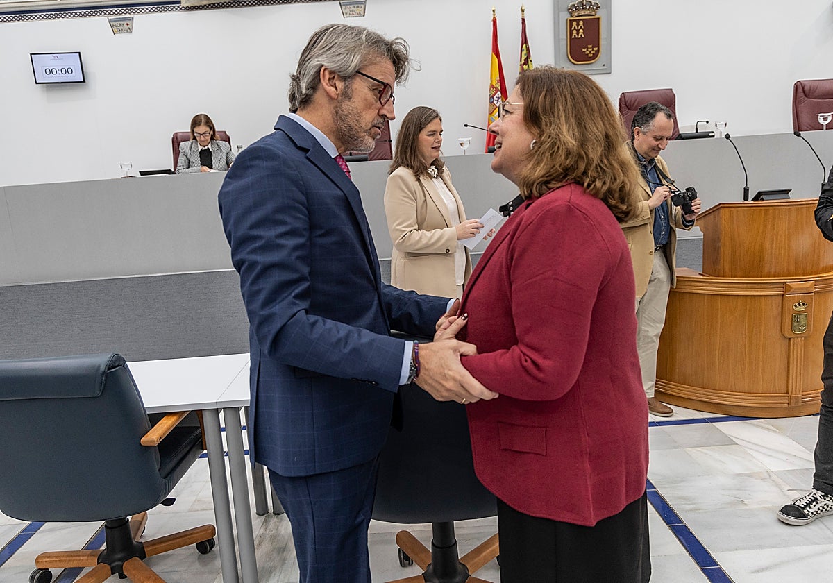 Luis Alberto Marín y Visitación Martínez, este miércoles en la Asamblea.