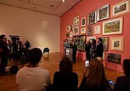 Presentación de la muestra 'Molina Sánchez. Huerta de Salabosque' en el MUBAM.