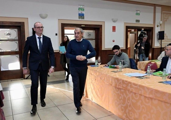 Víctor Marín y Juan Antonio Pedreño durante la jornada.